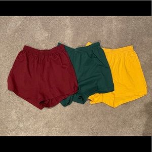 Bundle / Lot of 3 pairs of Soffe gym shorts- large